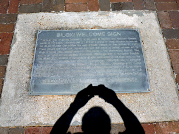 Biloxi Welcome plaque